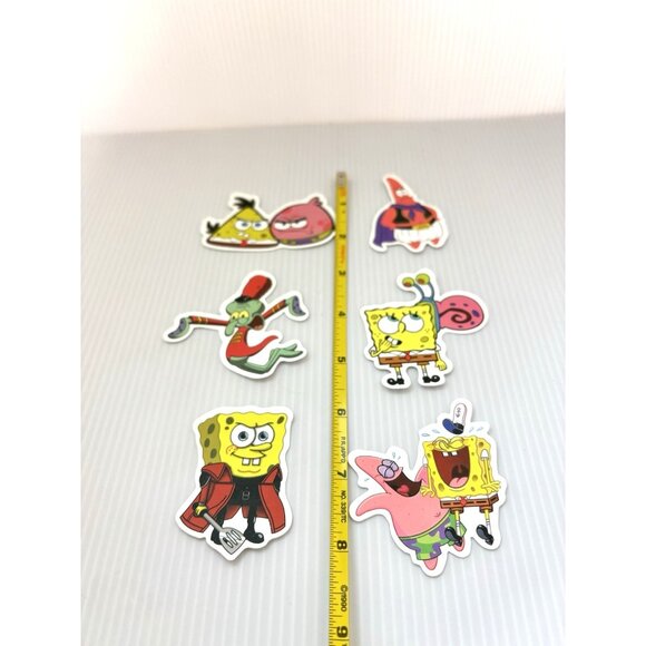 SpongeBob SquarePants 6pc Vinyl Stickers Lot Cartoon Water Bottle Laptop Decals - Picture 5 of 5